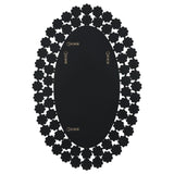 Colleen Oval Wall Mirror with Faux Crystal Blossoms by Coaster at Eve Furniture