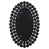 Colleen Oval Wall Mirror with Faux Crystal Blossoms by Coaster at Eve Furniture