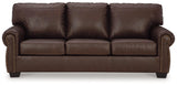 Colleton Dark Brown Leather Sofa by Ashley at Eve Furniture