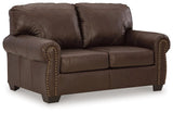Colleton Dark Brown Loveseat by Ashley at Eve Furniture