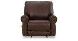 Colleton Dark Brown Recliner by Ashley at Eve Furniture