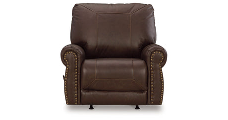 Colleton Dark Brown Recliner by Ashley at Eve Furniture