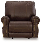 Colleton Dark Brown Recliner by Ashley at Eve Furniture