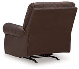 Colleton Dark Brown Recliner by Ashley at Eve Furniture