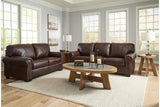 Colleton Dark Brown Sofa and Loveseat by Ashley at Eve Furniture