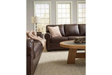 Colleton Dark Brown Sofa and Loveseat by Ashley at Eve Furniture