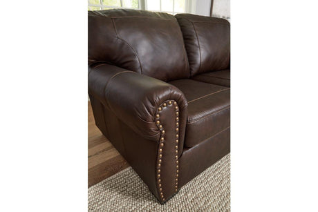 Colleton Dark Brown Sofa and Loveseat by Ashley at Eve Furniture
