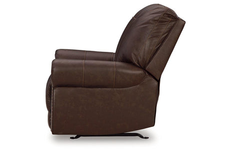 Colleton Dark Brown Sofa and Recliner by Ashley at Eve Furniture
