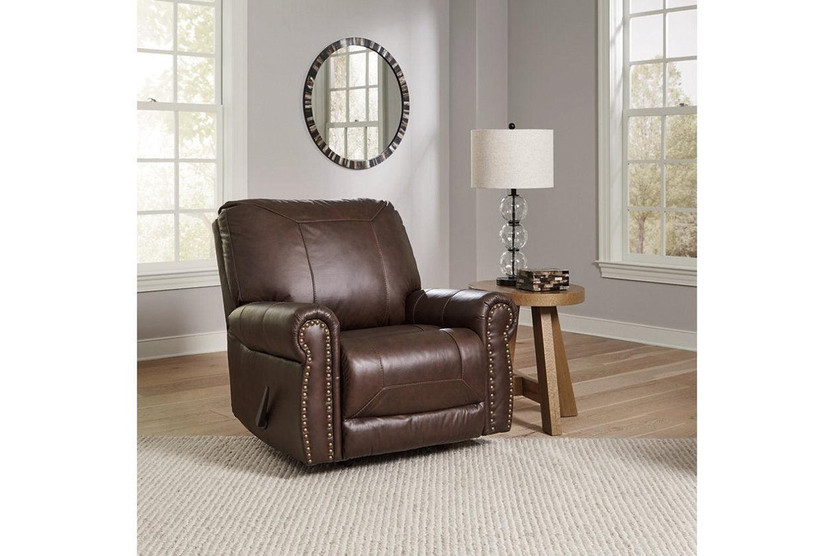 Colleton Dark Brown Sofa, Loveseat and Recliner by Ashley at Eve Furniture