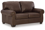 Colleton Dark Brown Sofa, Loveseat and Recliner by Ashley at Eve Furniture