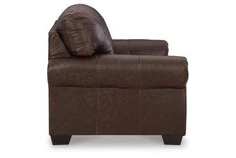 Colleton Dark Brown Sofa, Loveseat and Recliner by Ashley at Eve Furniture