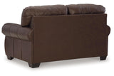 Colleton Dark Brown Sofa, Loveseat and Recliner by Ashley at Eve Furniture