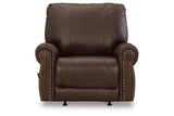 Colleton Dark Brown Sofa, Loveseat and Recliner by Ashley at Eve Furniture