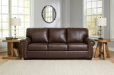 Colleton Sofa, Loveseat and Recliner in Dark Brown by Ashley at Eve Furniture