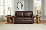 Colleton Sofa, Loveseat and Recliner in Dark Brown by Ashley at Eve Furniture