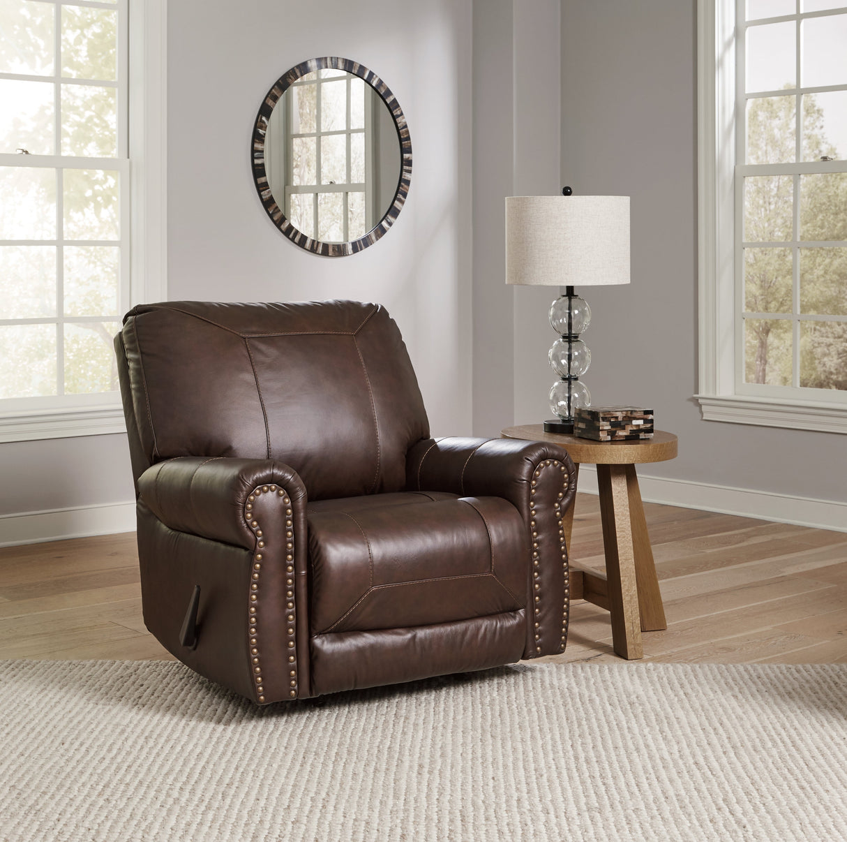 Colleton Sofa, Loveseat and Recliner in Dark Brown by Ashley at Eve Furniture