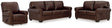 Colleton Sofa, Loveseat and Recliner in Dark Brown by Ashley at Eve Furniture