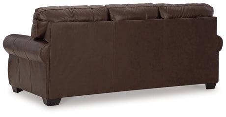 Colleton Sofa, Loveseat and Recliner in Dark Brown by Ashley at Eve Furniture