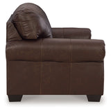 Colleton Sofa, Loveseat and Recliner in Dark Brown by Ashley at Eve Furniture