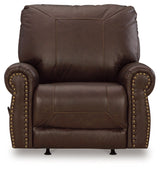 Colleton Sofa, Loveseat and Recliner in Dark Brown by Ashley at Eve Furniture