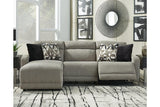 Colleyville Stone 3-Piece Power Reclining Sectional with LAF Chaise by Ashley at Eve Furniture