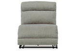 Colleyville Stone 4-Piece Power Reclining Modular Sectional with 2 Reclining Seats and Chaises by Ashley at Eve Furniture