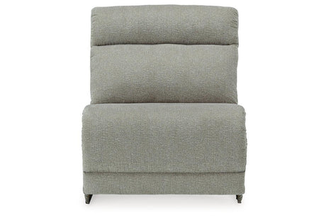 Colleyville Stone 4-Piece Power Reclining Sectional with Chaise and Console by Ashley at Eve Furniture