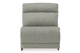 Colleyville Stone 4-Piece Power Reclining Sectional with Chaise and Console by Ashley at Eve Furniture