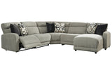Colleyville Stone 5-Piece Power Reclining Modular Sectional with RAF Chaise by Ashley at Eve Furniture