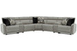 Colleyville Stone 7-Piece Power Reclining Sectional by Ashley at Eve Furniture