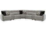 Colleyville Stone 7-Piece Power Reclining Sectional by Ashley at Eve Furniture