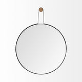 Collie Round Black Metal Frame Mirror by Mercana at Eve Furniture