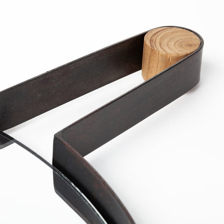 Collie Round Black Metal Frame Mirror by Mercana at Eve Furniture