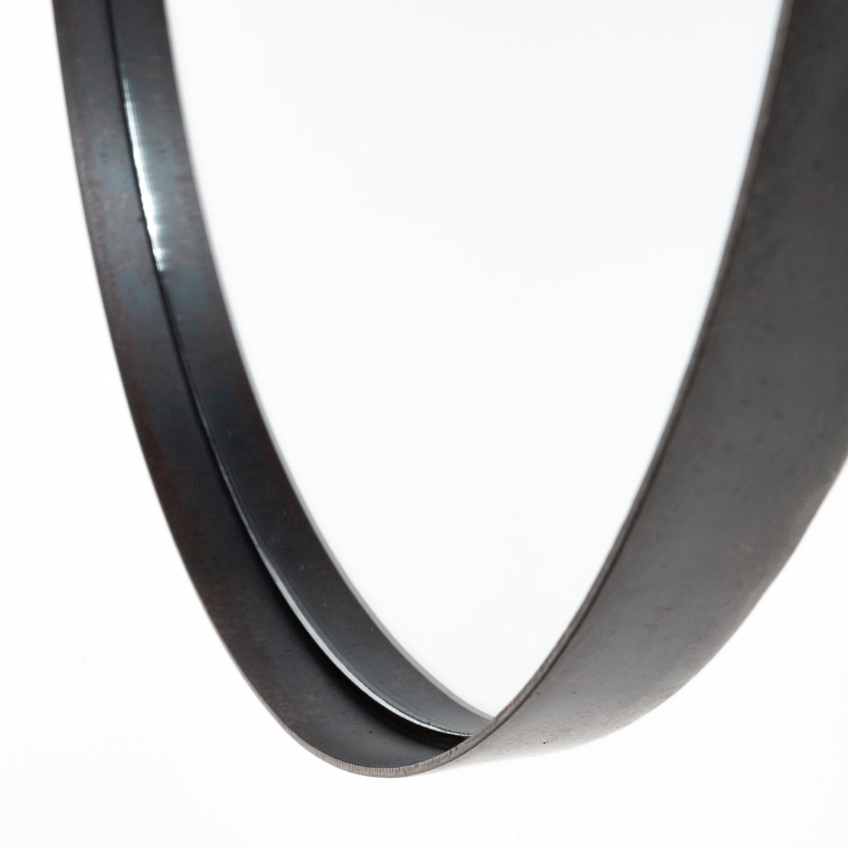 Collie Round Black Metal Frame Mirror by Mercana at Eve Furniture