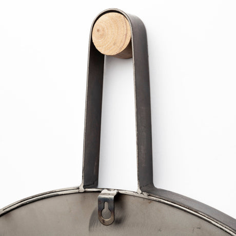 Collie Round Black Metal Frame Mirror by Mercana at Eve Furniture