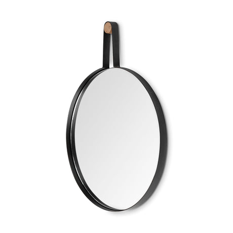 Collie Round Black Metal Frame Mirror by Mercana at Eve Furniture