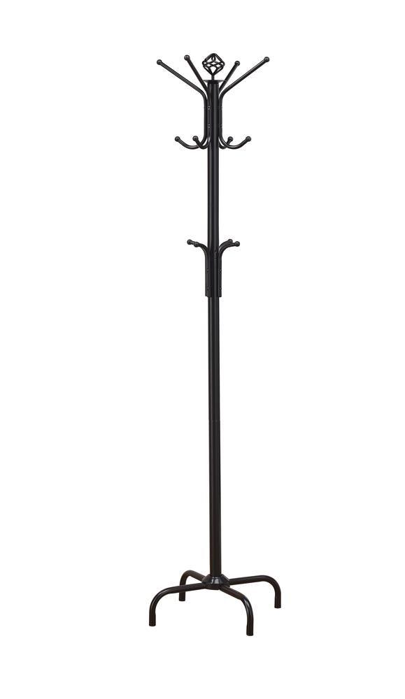 Collier Black 12-Hook Coat Rack by Coaster at Eve Furniture
