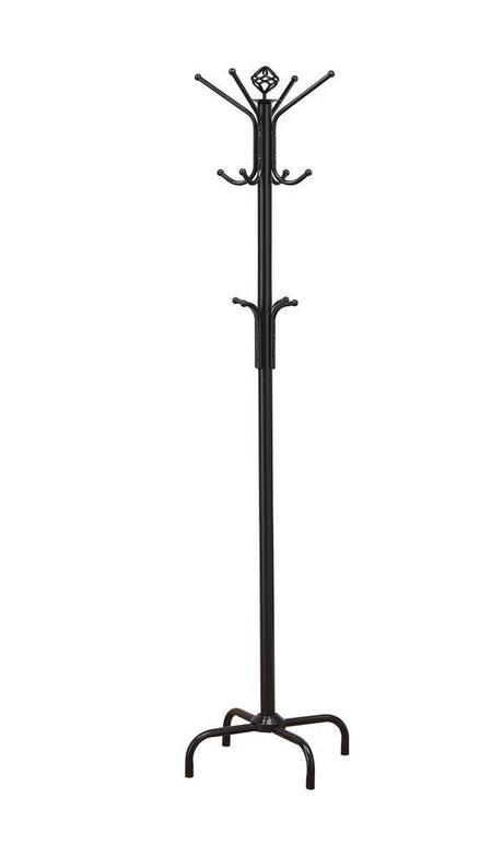 Collier Black 12-Hook Coat Rack by Coaster at Eve Furniture