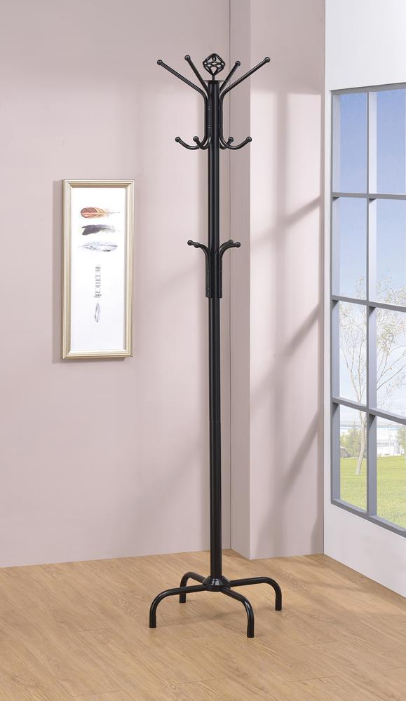 Collier Black 12-Hook Coat Rack by Coaster at Eve Furniture
