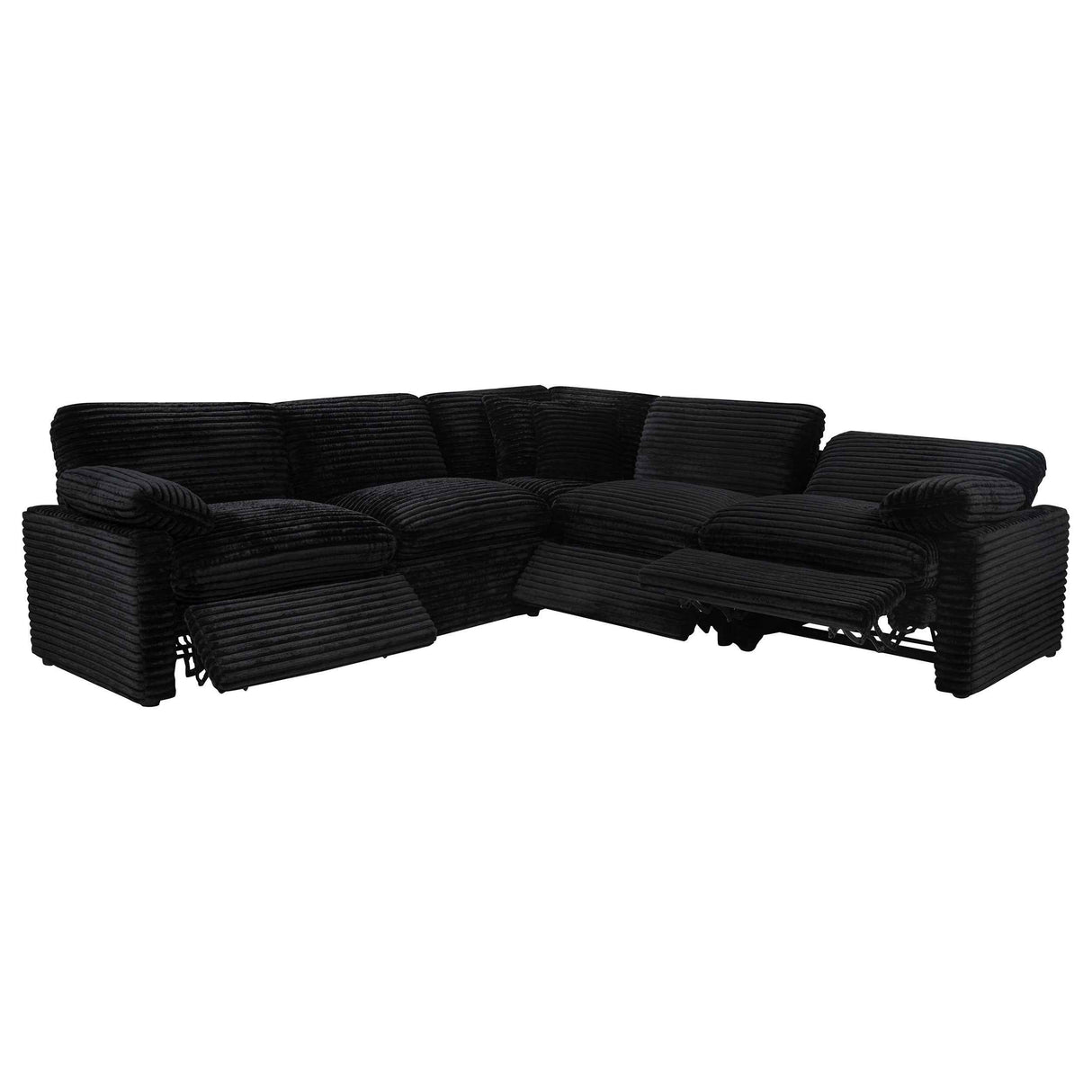 Collins Black 5-piece Modular Power Reclining Sectional by Coaster at Eve Furniture