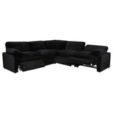 Collins Black 5-piece Modular Power Reclining Sectional by Coaster at Eve Furniture