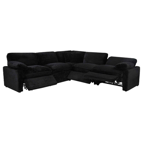 Collins Black 5-piece Modular Power Reclining Sectional by Coaster at Eve Furniture