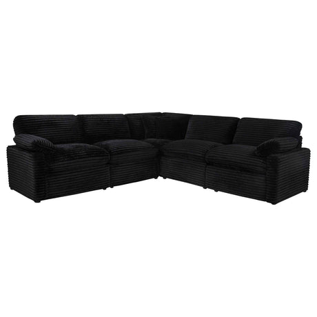 Collins Black 5-piece Modular Power Reclining Sectional by Coaster at Eve Furniture