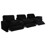 Collins Black 5-Piece Power Reclining Home Theater Seating by Coaster at Eve Furniture