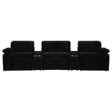 Collins Black 5-Piece Power Reclining Home Theater Seating by Coaster at Eve Furniture