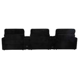 Collins Black 5-Piece Power Reclining Home Theater Seating by Coaster at Eve Furniture
