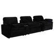 Collins Black 5-Piece Power Reclining Home Theater Seating by Coaster at Eve Furniture