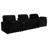 Collins Black 5-Piece Power Reclining Home Theater Seating by Coaster at Eve Furniture