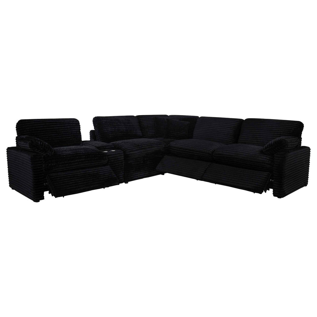 Collins Black 6-piece Modular Power Reclining Sectional by Coaster at Eve Furniture