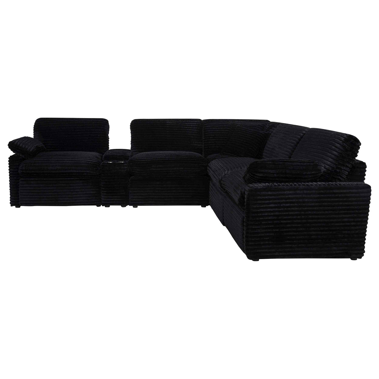 Collins Black 6-piece Modular Power Reclining Sectional by Coaster at Eve Furniture